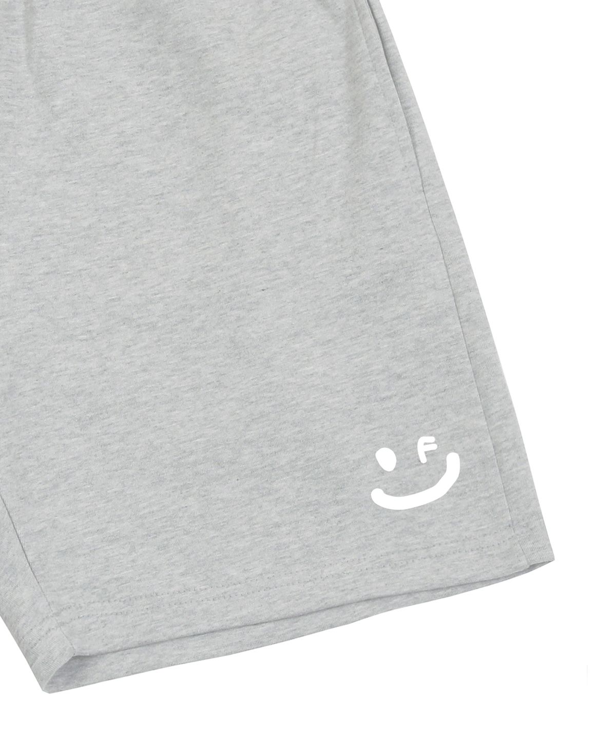 그레이버(GRAVER) [UNISEX]스몰 드로잉스마일 트레이닝 반바지_그레이