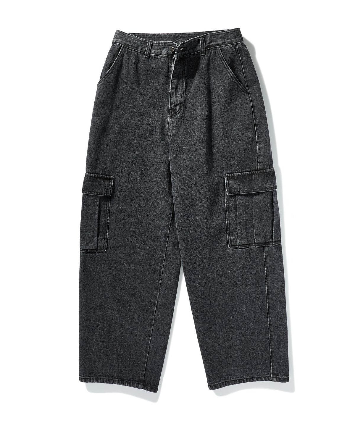 미니멀프로젝트(MINIMALPROJECT) 워시드 와이드 카고 데님 팬츠 MDP110 [DARK GRAY]