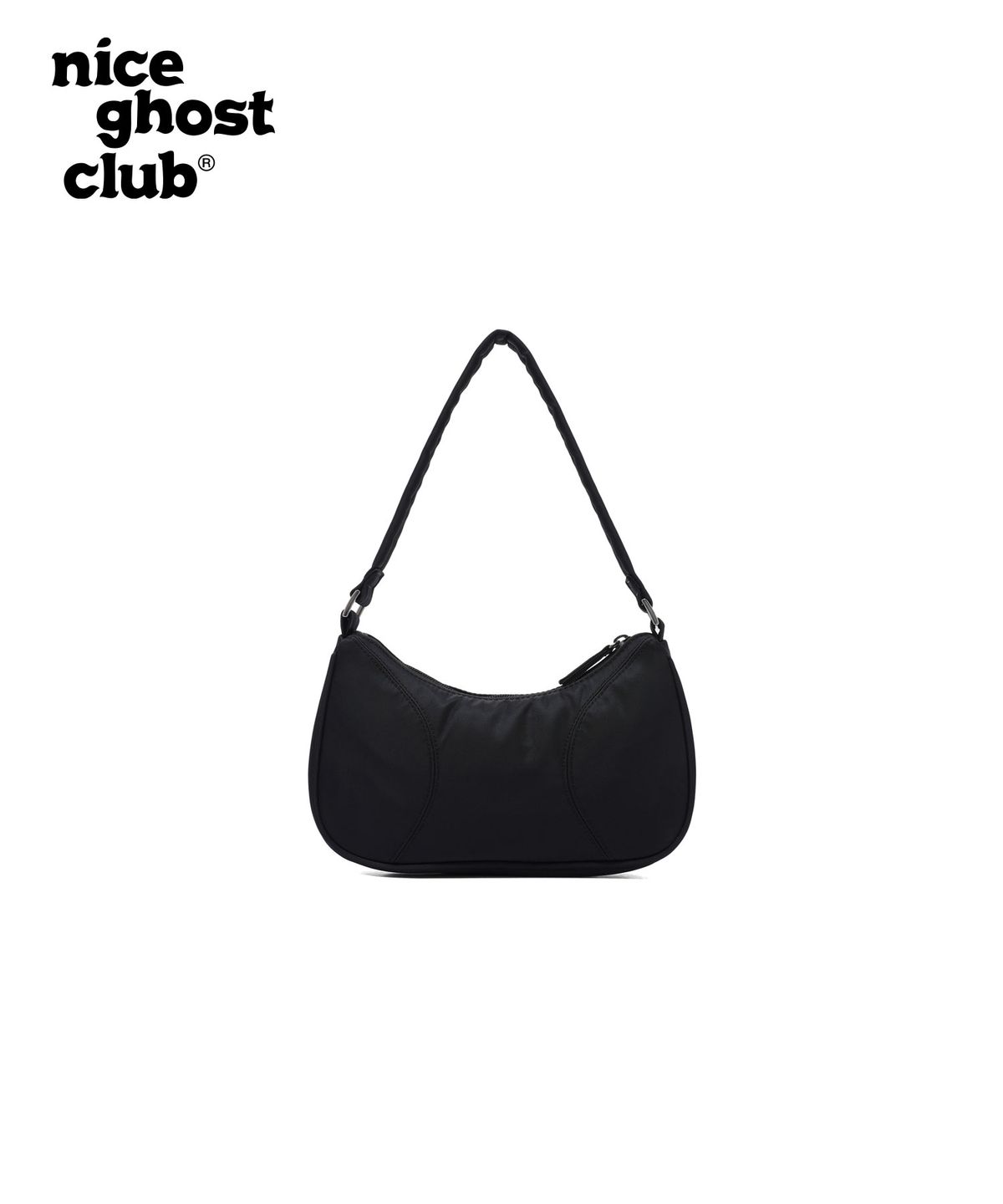 나이스고스트클럽(NICEGHOSTCLUB) 3STAR LOGO HOBO BAG_BLACK(NG2DMUAB45A)