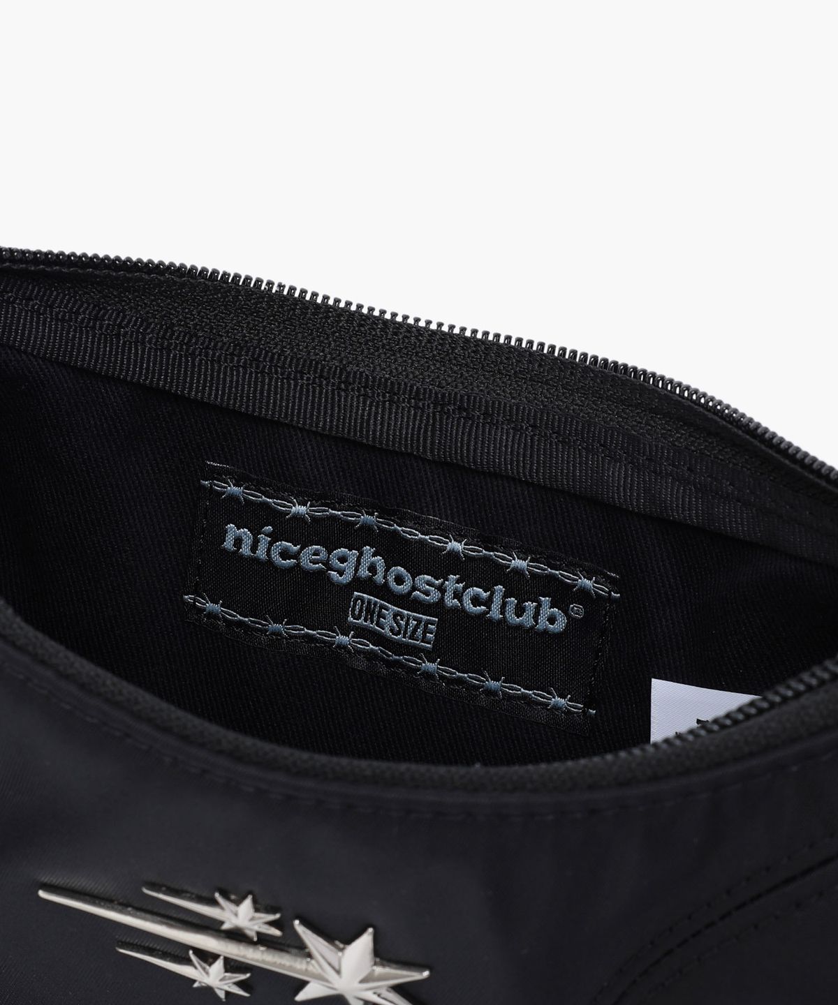 나이스고스트클럽(NICEGHOSTCLUB) 3STAR LOGO HOBO BAG_BLACK(NG2DMUAB45A)