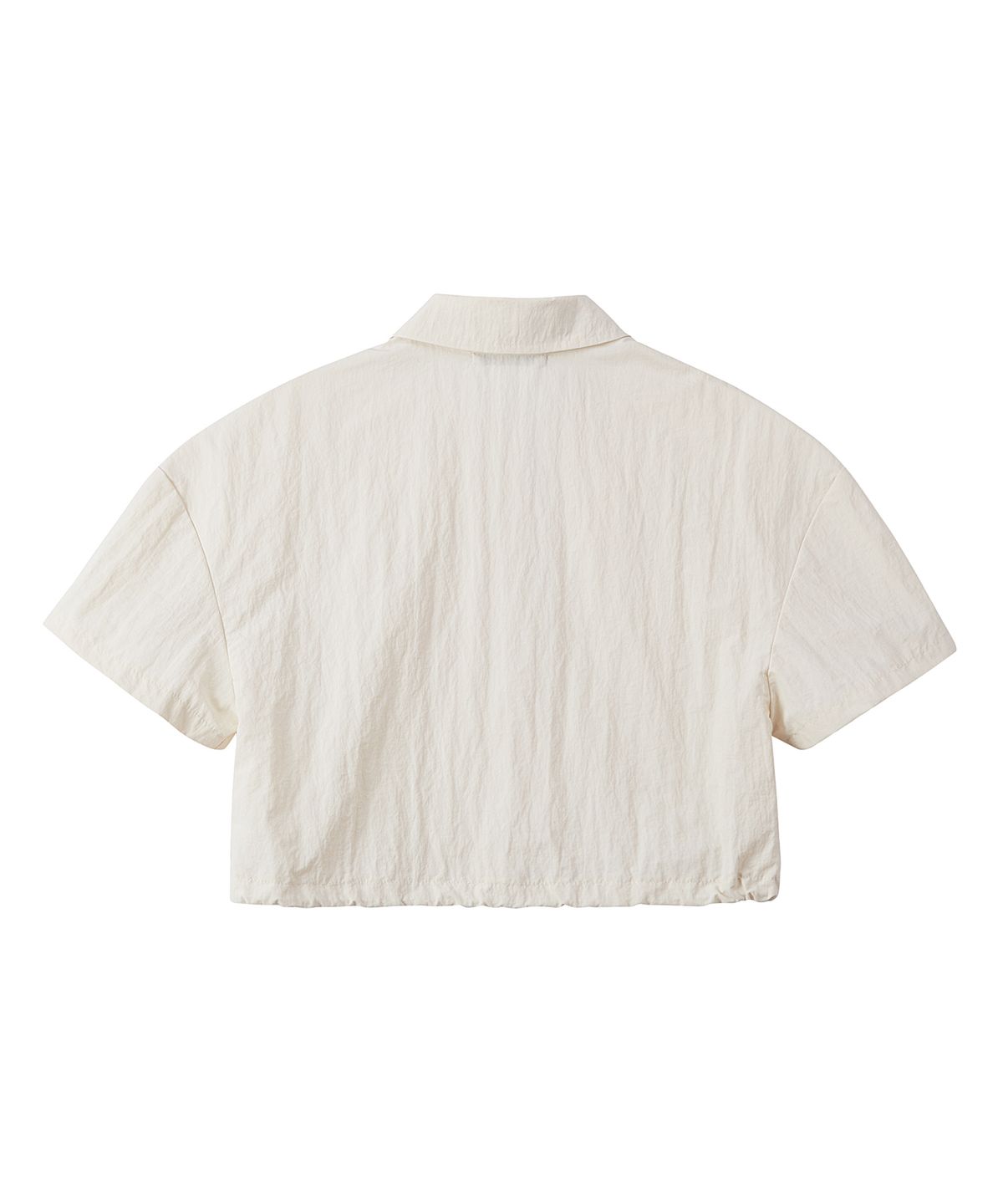 캔버스(CNVS) 스머프 나일론 스트링 크롭 반팔 셔츠_(2 colors)
