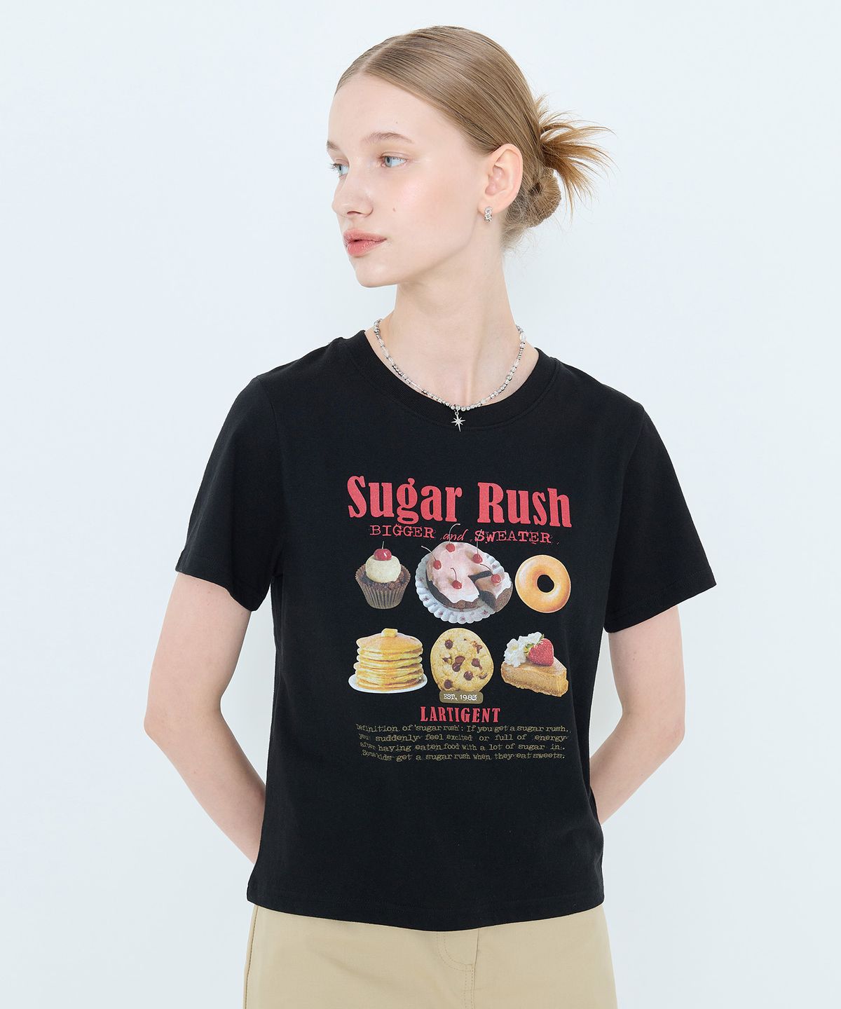 라티젠(LARTIGENT) L4 SUGAR RUSH T-SHIRT(BLACK)