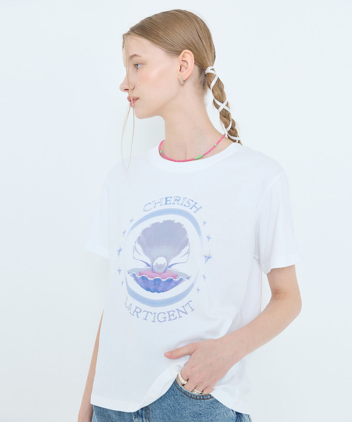 라티젠(LARTIGENT) L4 SELLFISH T-SHIRT(WHITE)