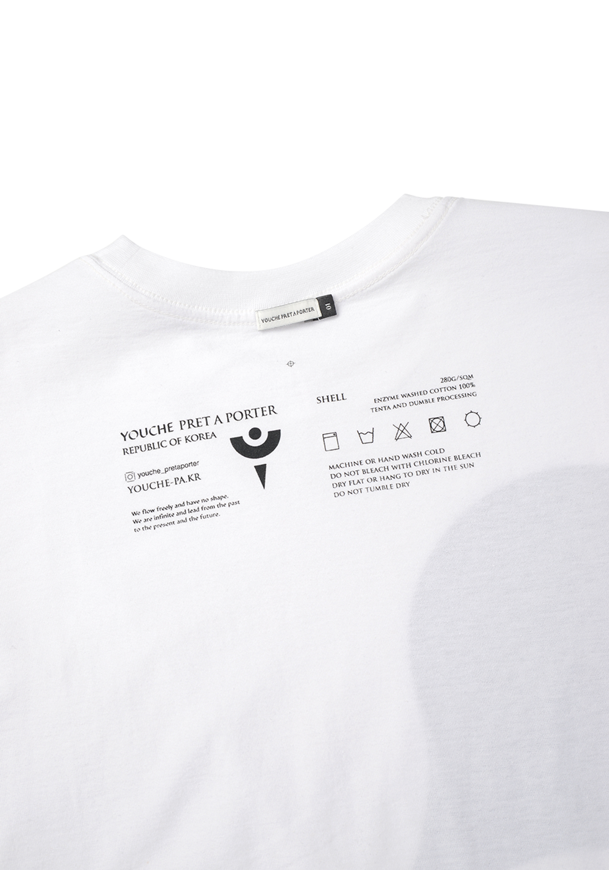 유체 프레타 포르테(YOUCHE PRET A PORTER) FL SHORT SLEEVE TEE - White