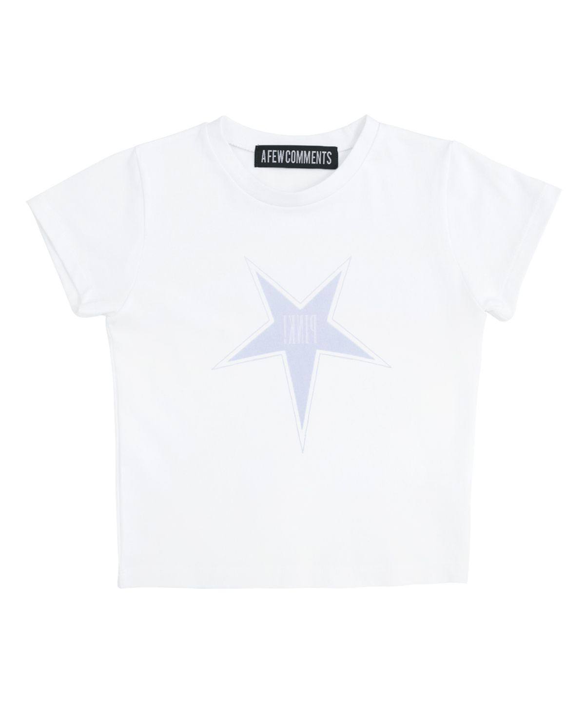 어퓨커멘츠(A FEW COMMENTS) BIG STAR CROP TEE WHITE