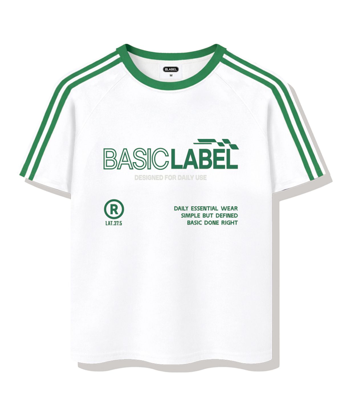 베이직라벨(BASIC LABEL) Standard Oversized fit track short-sleeved T-shirt 4 Color [BLSE_3003]