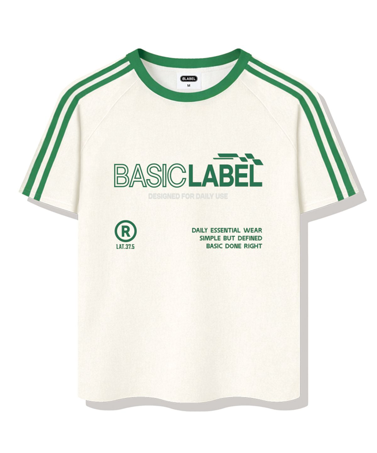 베이직라벨(BASIC LABEL) Standard Oversized fit track short-sleeved T-shirt 4 Color [BLSE_3003]