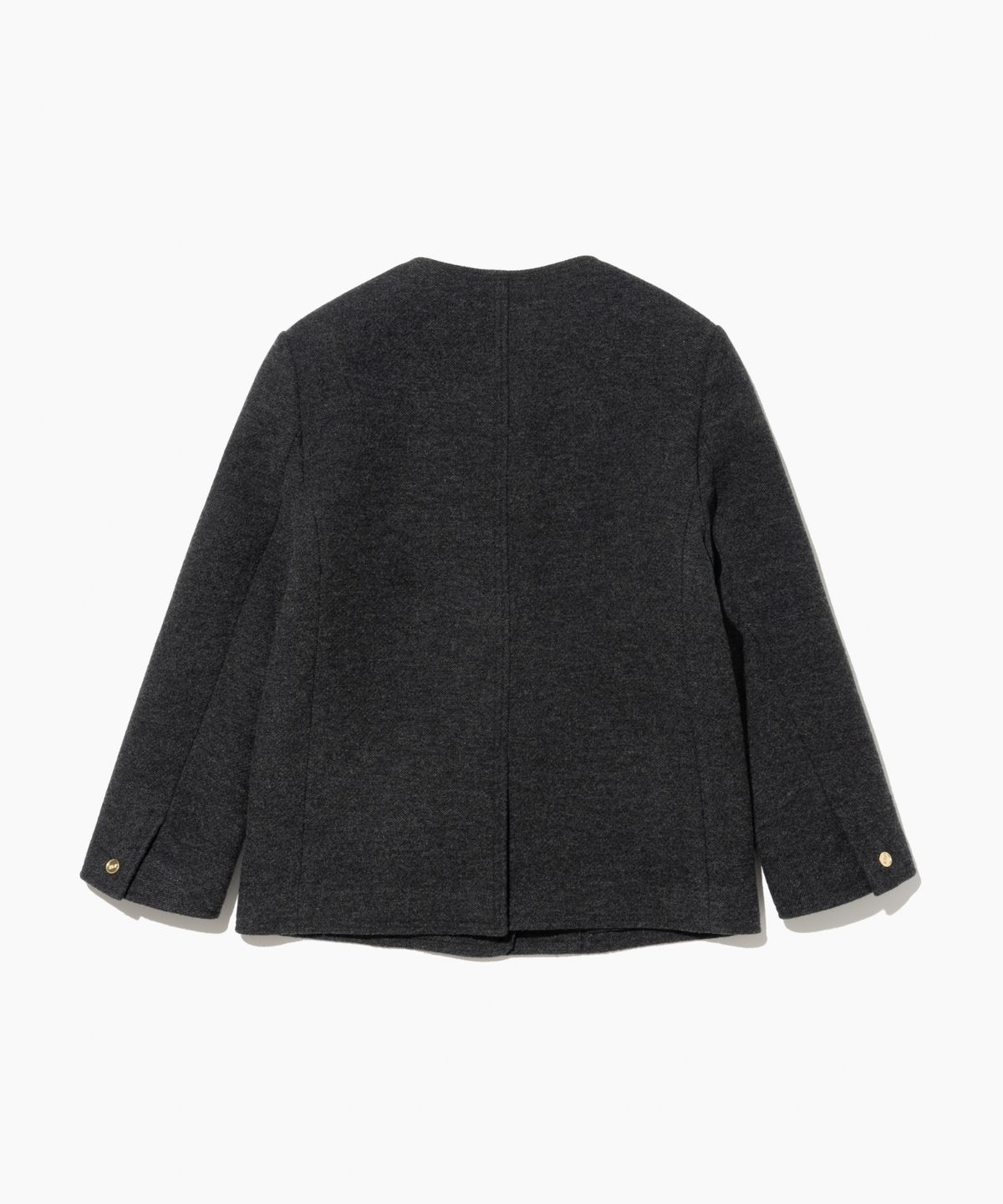 튜드먼트(TTUDEMENT) WOOL TWEED HALF JACKET CHARCOAL