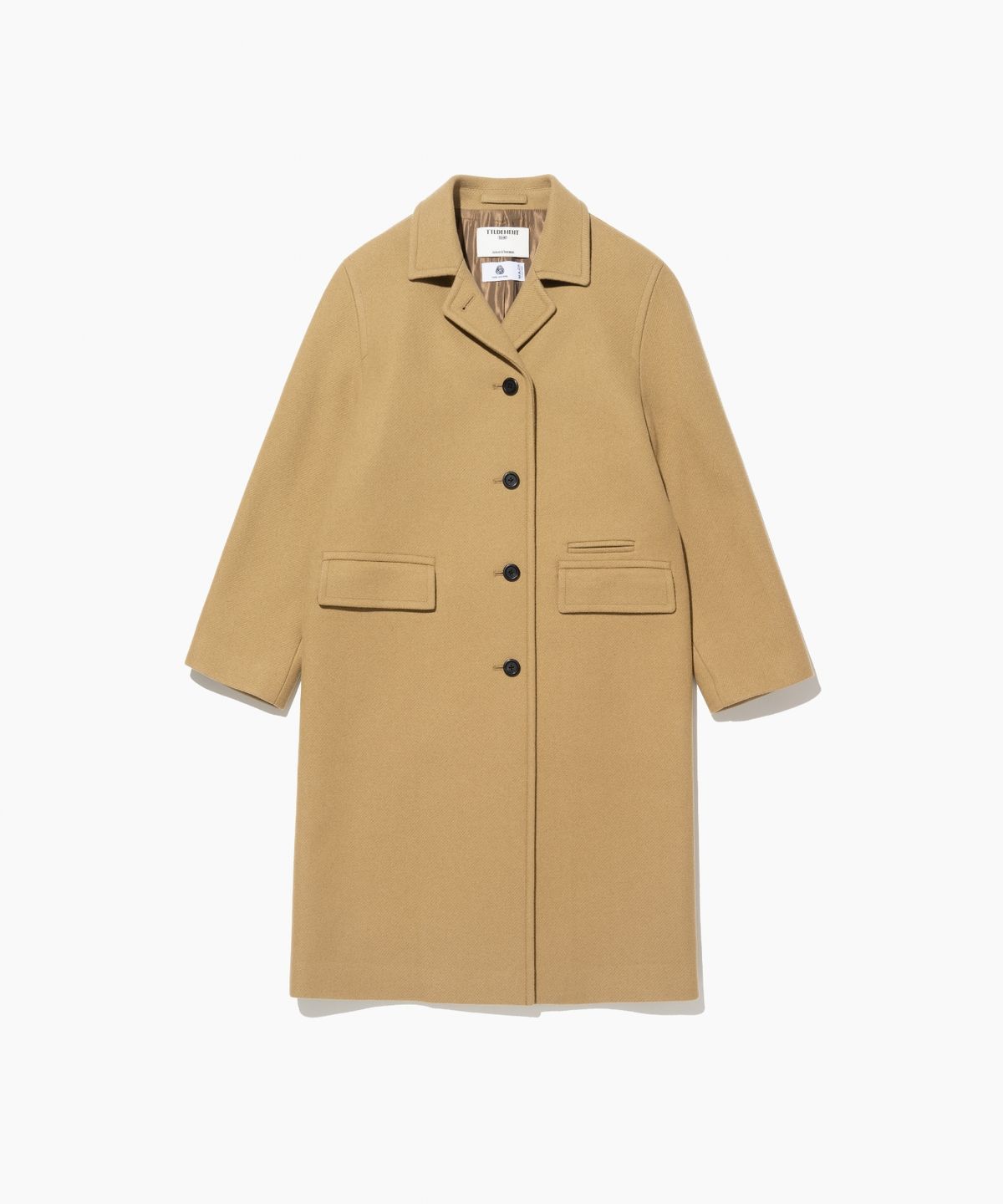 튜드먼트(TTUDEMENT) WOOL CASHMERE SINGLE COAT CAMEL