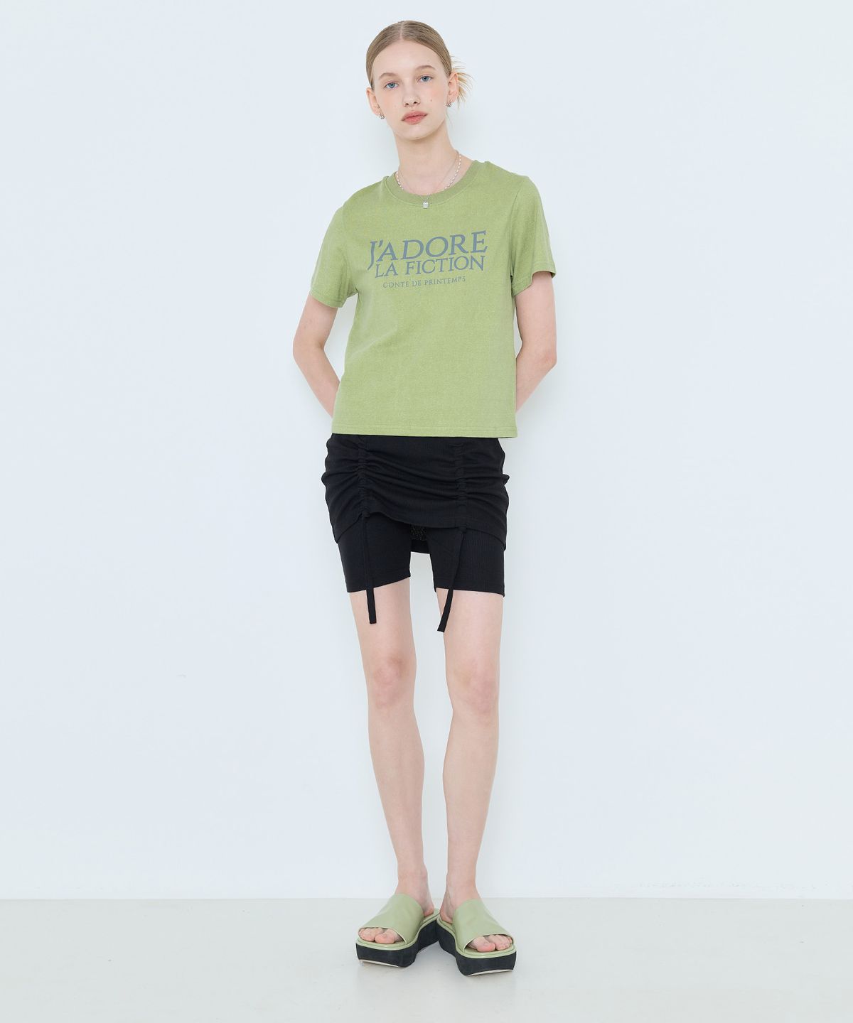 라티젠(LARTIGENT) L4 ANGEL SKIRT PANTS(BLACK)