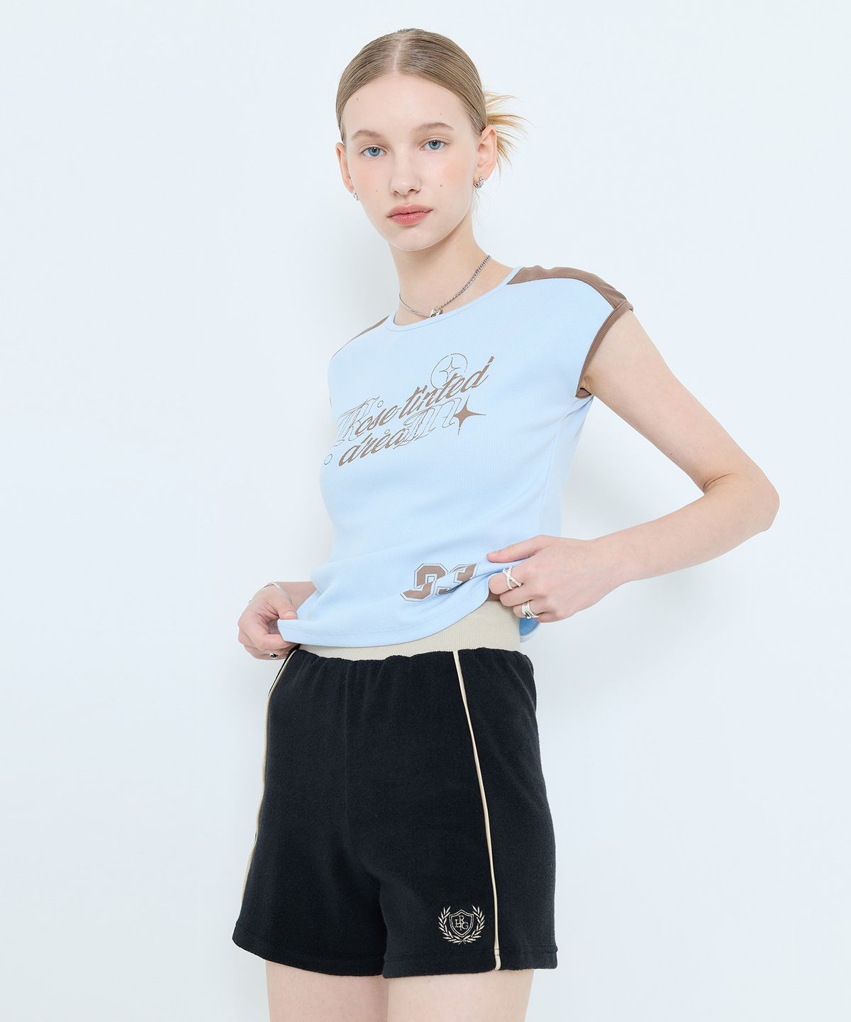 라티젠(LARTIGENT) L4 TERRY SHORTS(BLACK)