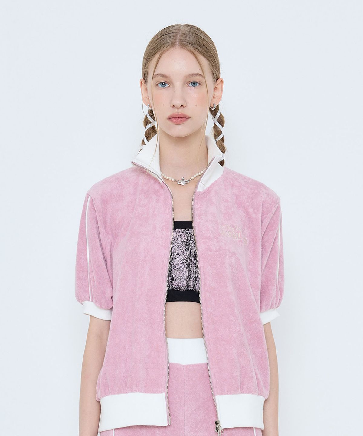 라티젠(LARTIGENT) L4 TERRY ZIP-UP JUMPER(PINK)