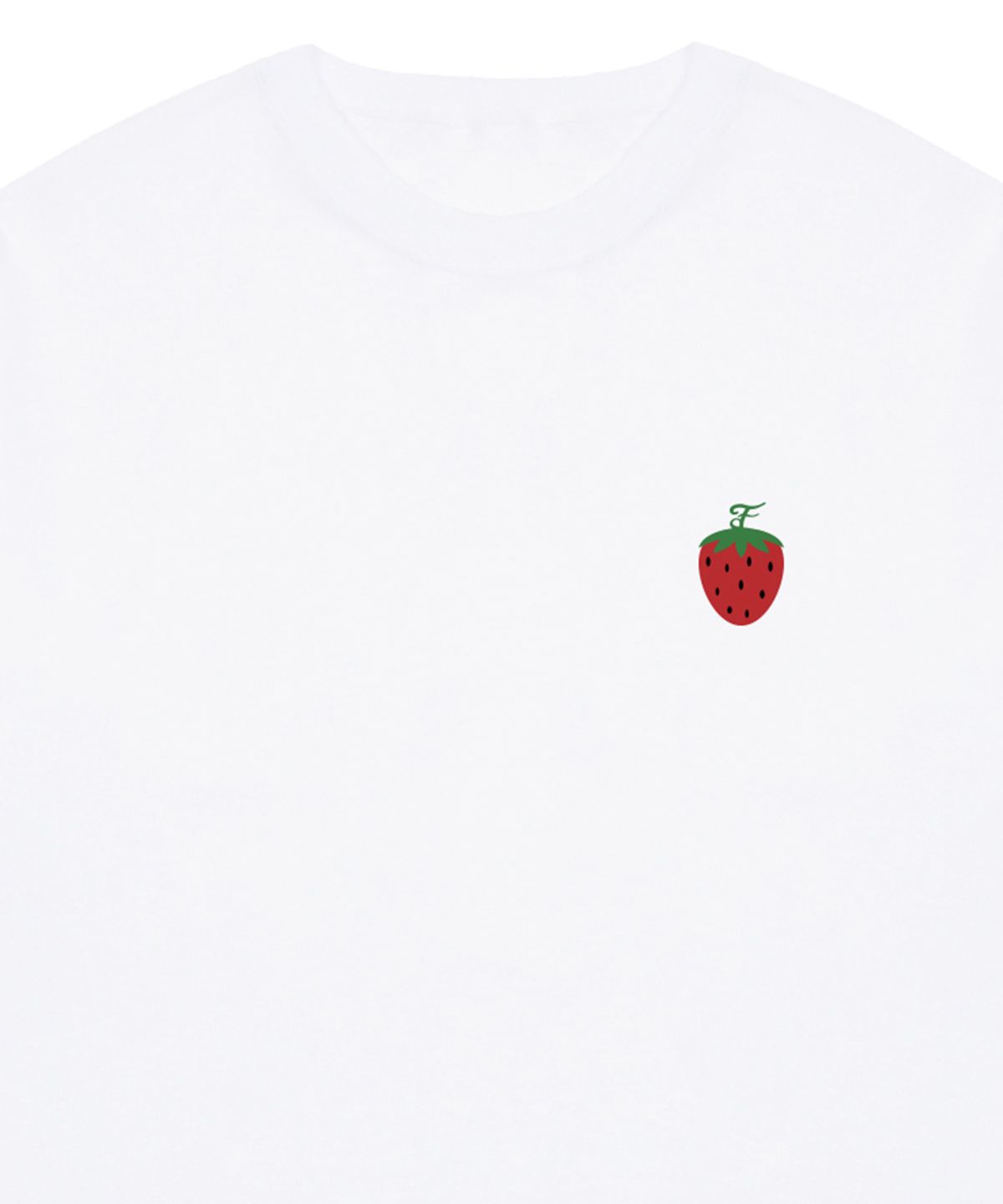 그레이버(GRAVER) [UNISEX]스몰 스트로베리 로고 반팔티_화이트