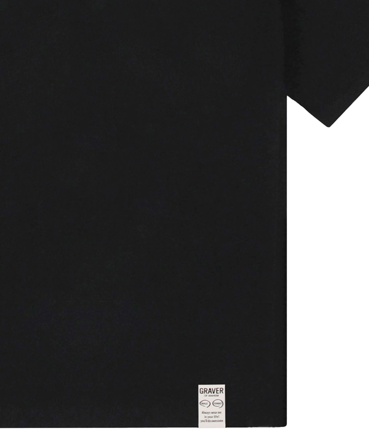 그레이버(GRAVER) [UNISEX]스몰 스트로베리 로고 반팔티_블랙
