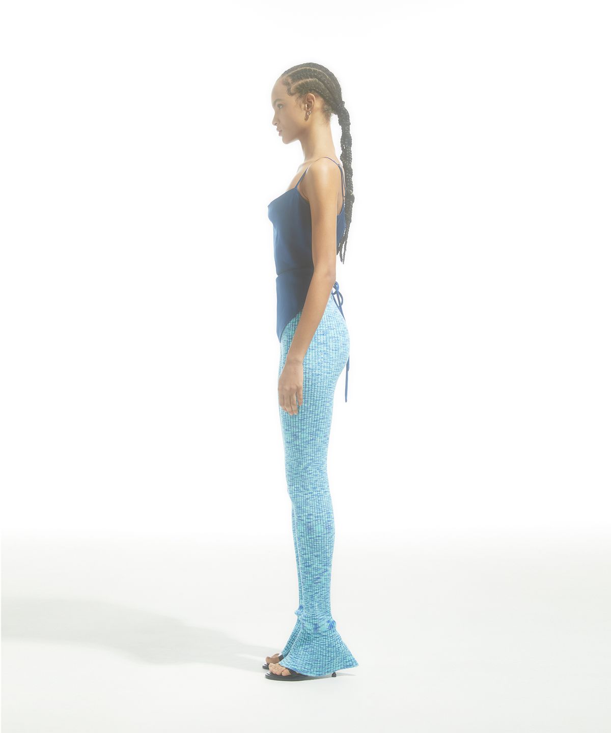드레(DRAE) DRAPED-SATIN CAMI TOP_BLUE