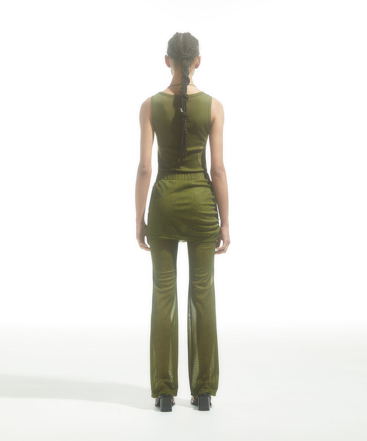 드레(DRAE) SCOOP-NECK JERSEY TANK TOP_KHAKI