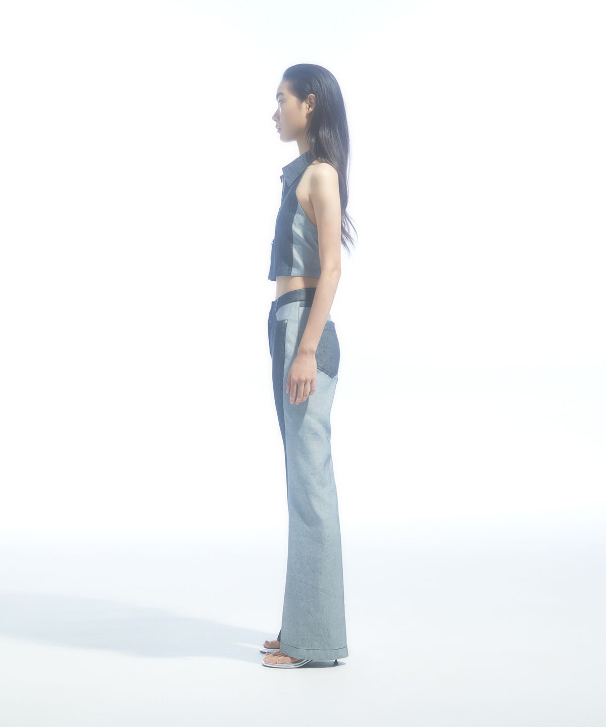 드레(DRAE) LINEN-BLEND DENIM PANTS_BLACK
