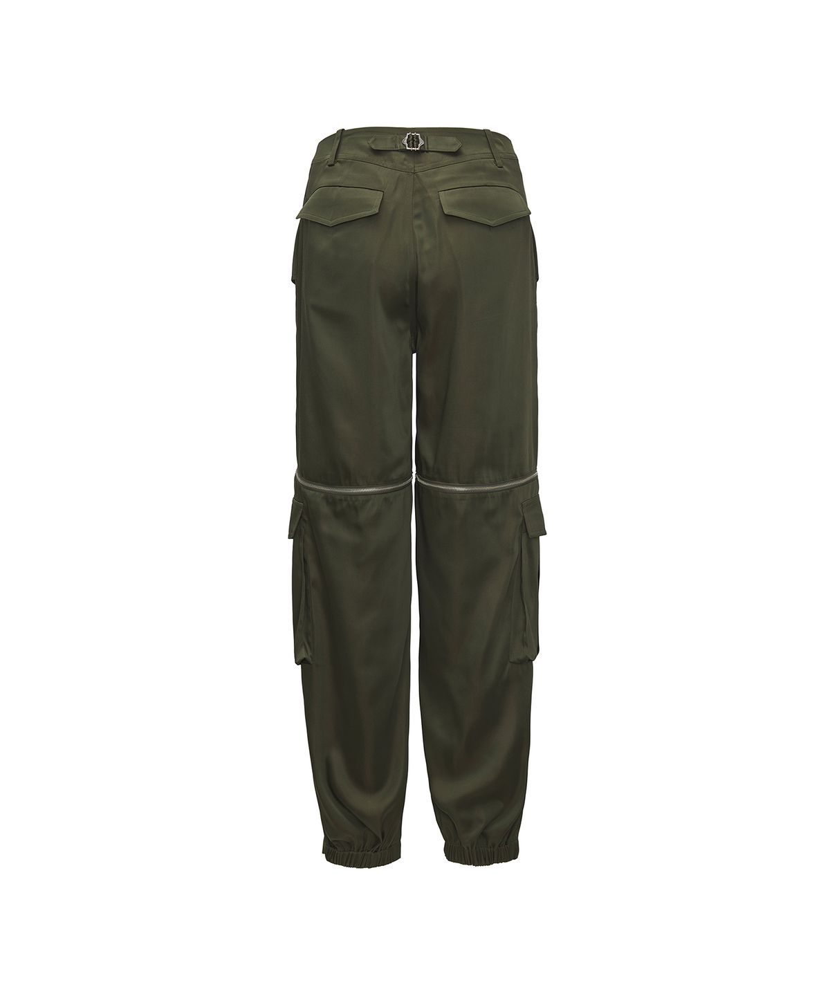 드레(DRAE) DETACHABLE AVIATOR SATIN PANTS_KHAKI