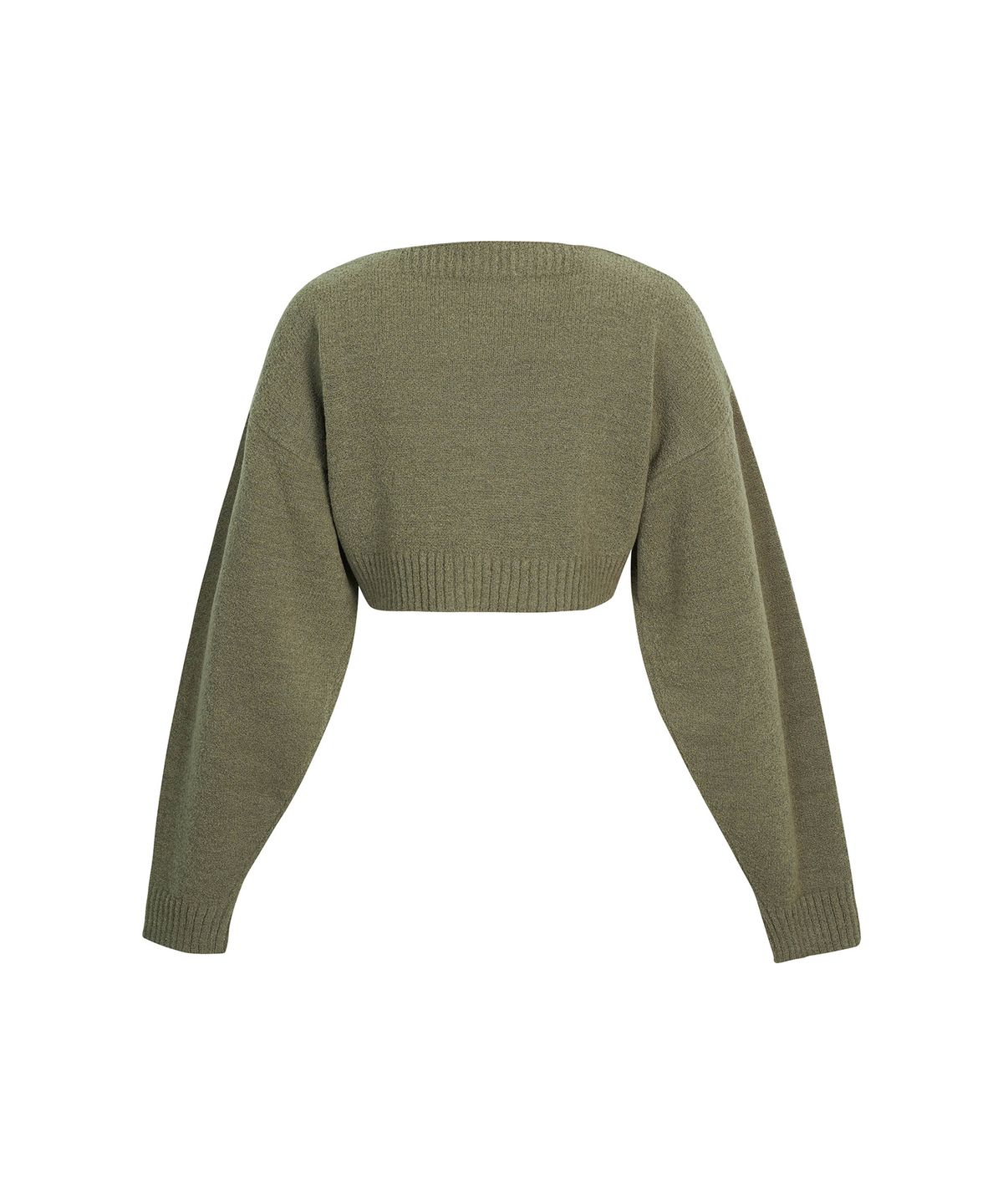 드레(DRAE) LOOP CROPPED CARDIGAN_KHAKI
