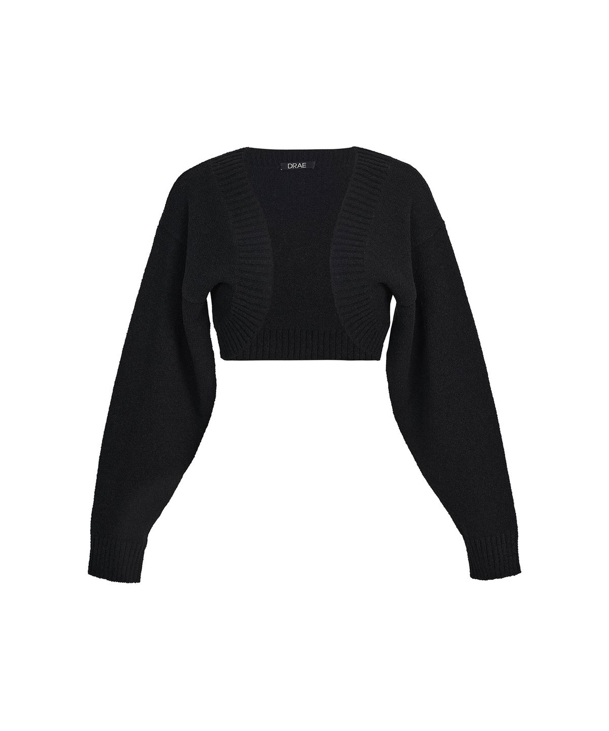 드레(DRAE) LOOP CROPPED CARDIGAN_BLACK