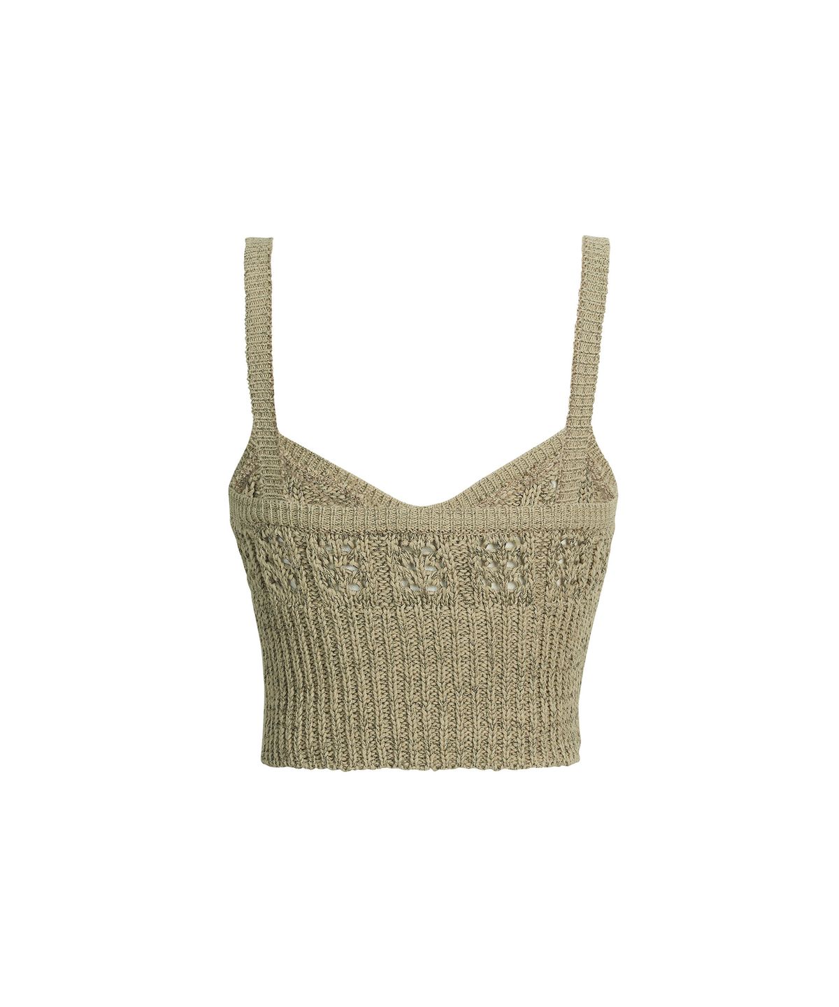 드레(DRAE) CROCHET CROPPED TANK TOP_BEIGE