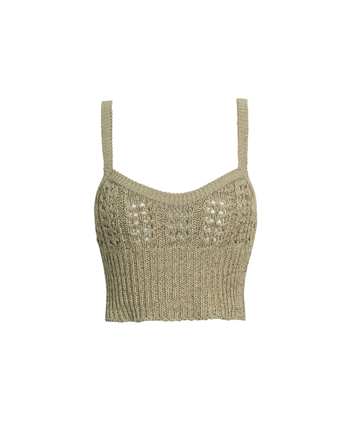 드레(DRAE) CROCHET CROPPED TANK TOP_BEIGE