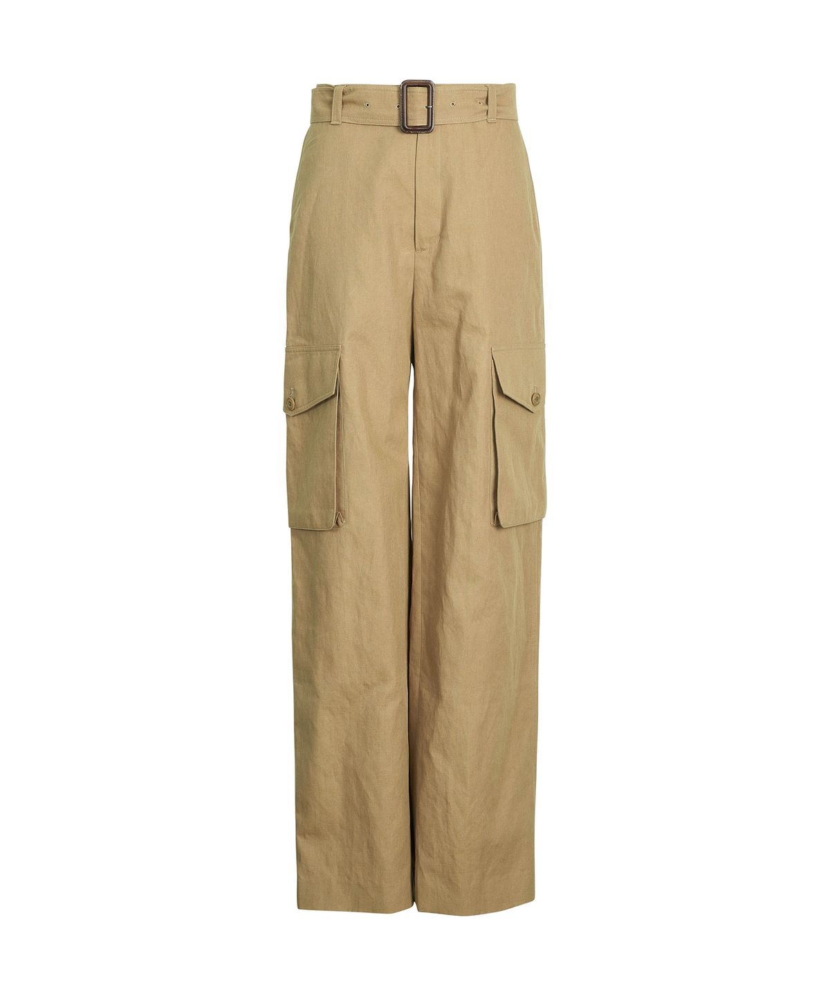 드레(DRAE) LINEN-BLEND CARGO PANTS_BEIGE