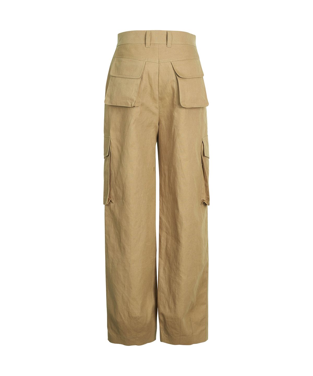 드레(DRAE) LINEN-BLEND CARGO PANTS_BEIGE