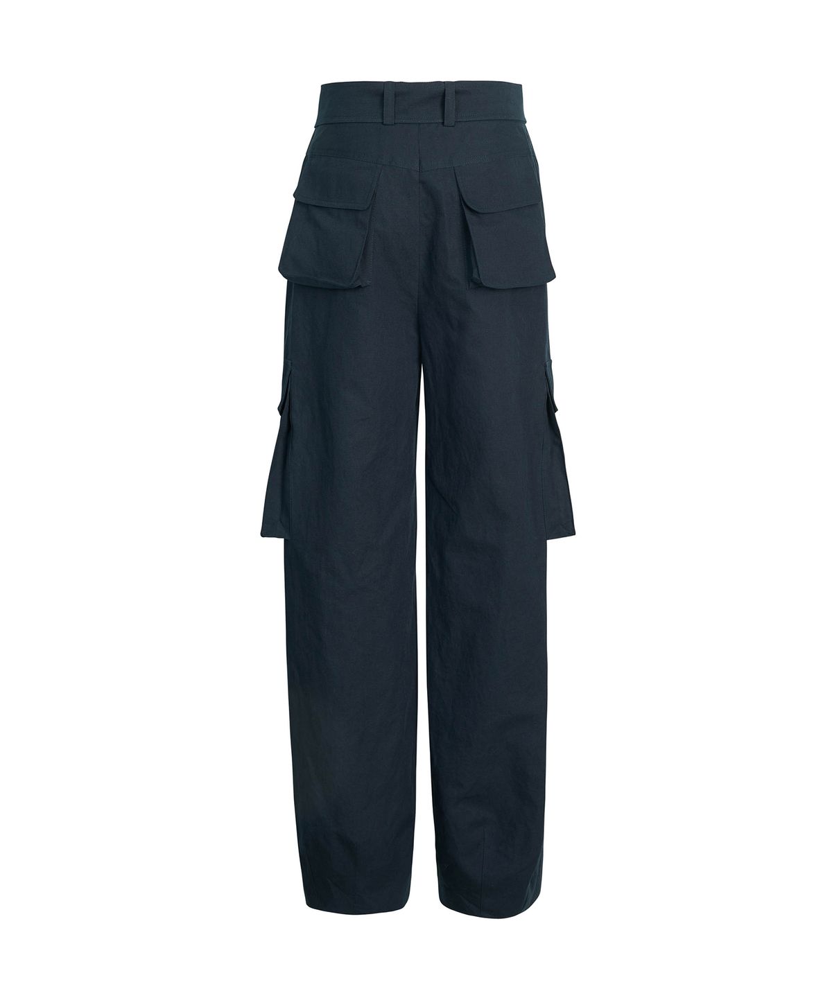 드레(DRAE) LINEN-BLEND CARGO PANTS_NAVY