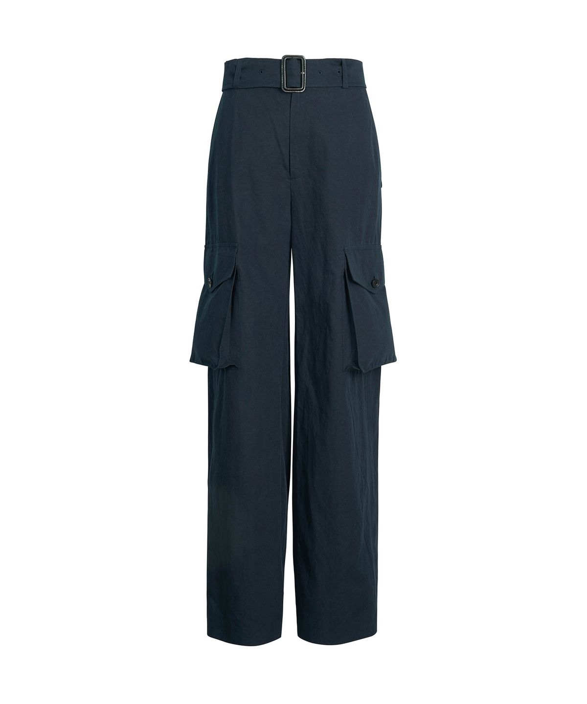 드레(DRAE) LINEN-BLEND CARGO PANTS_NAVY