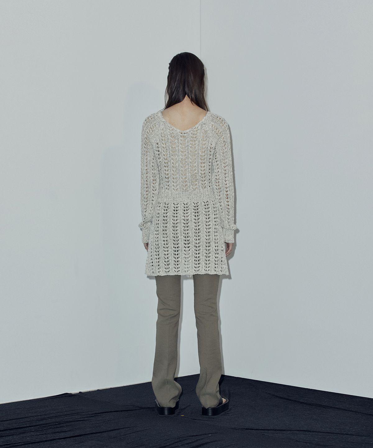드레(DRAE) LINEN-BLEND SKINNY LEG PANTS_KHAKI