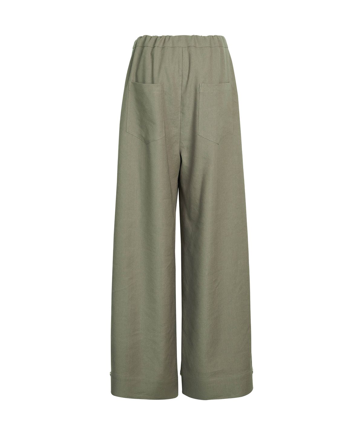 드레(DRAE) LINEN-BLEND WIDE LEG PANTS_KHAKI