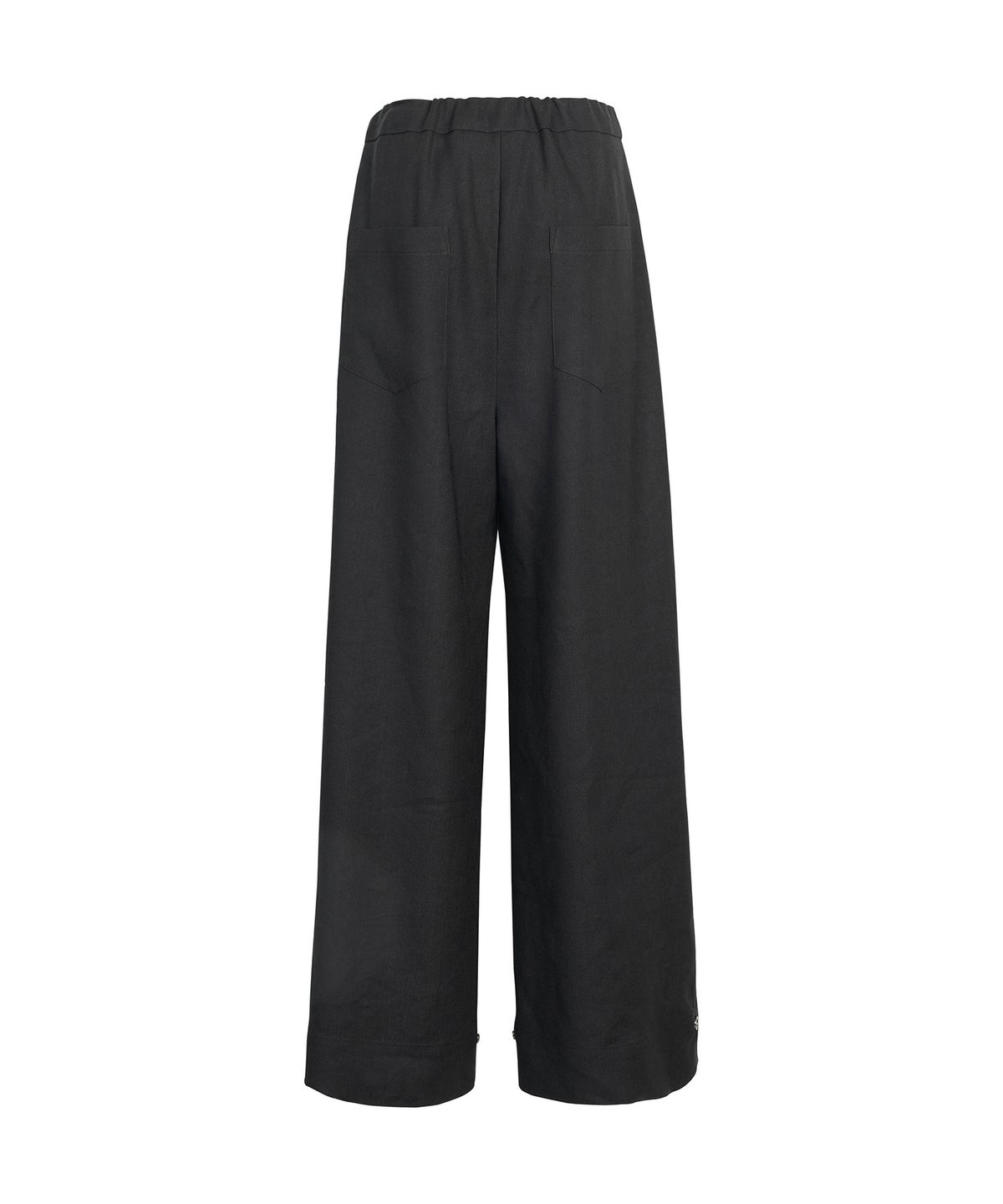 드레(DRAE) LINEN-BLEND WIDE LEG PANTS_BLACK