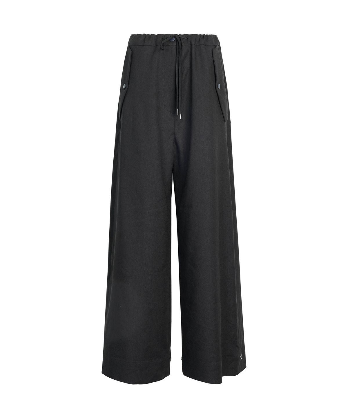 드레(DRAE) LINEN-BLEND WIDE LEG PANTS_BLACK