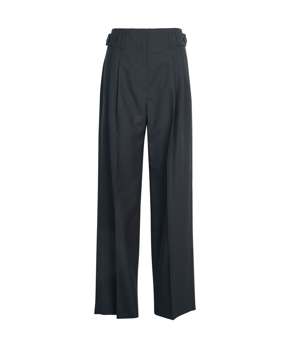 드레(DRAE) PLEATED SUMMER WOOL WIDE PANTS_GRAY