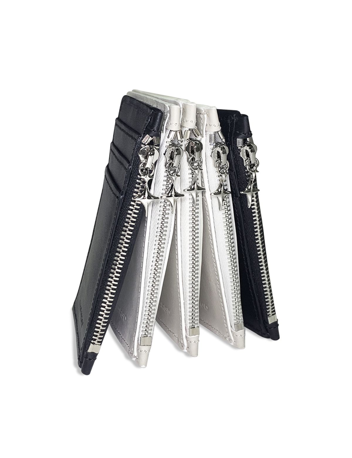 이스트아르고(EASTARGO) DOUBLE STING ZIPPER WALLET IVORY WHITE
