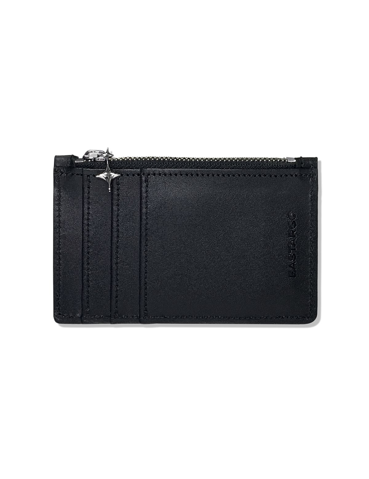 이스트아르고(EASTARGO) DOUBLE STING ZIPPER WALLET BK (SILVER)