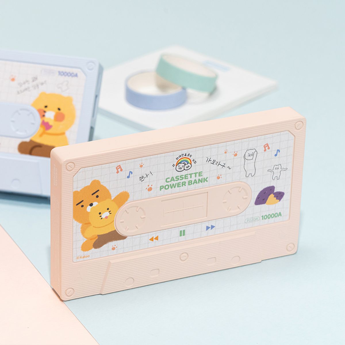 카카오프렌즈 파트너(KAKAOFRIENDS PARTNERS) 카세트형 고속 충전 보조배터리 10000mAh
