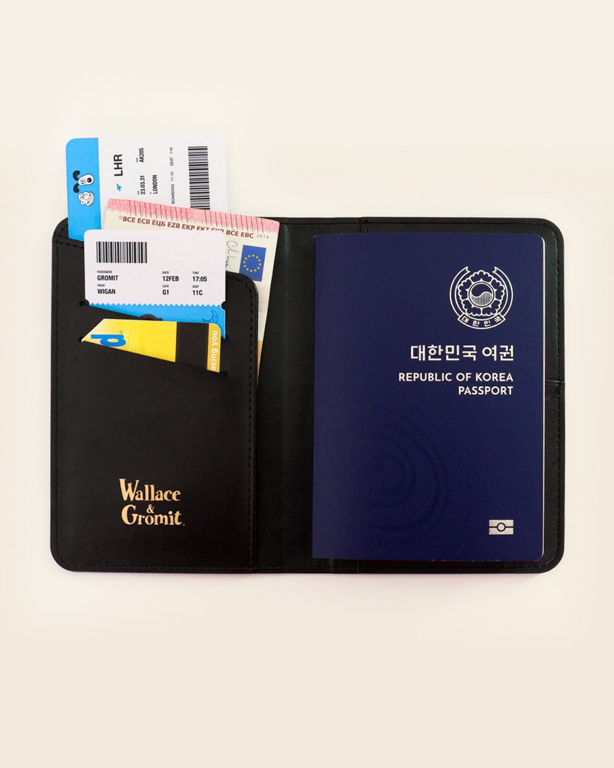 콜리(COLLEY) 월레스와 그로밋 여행 여권케이스