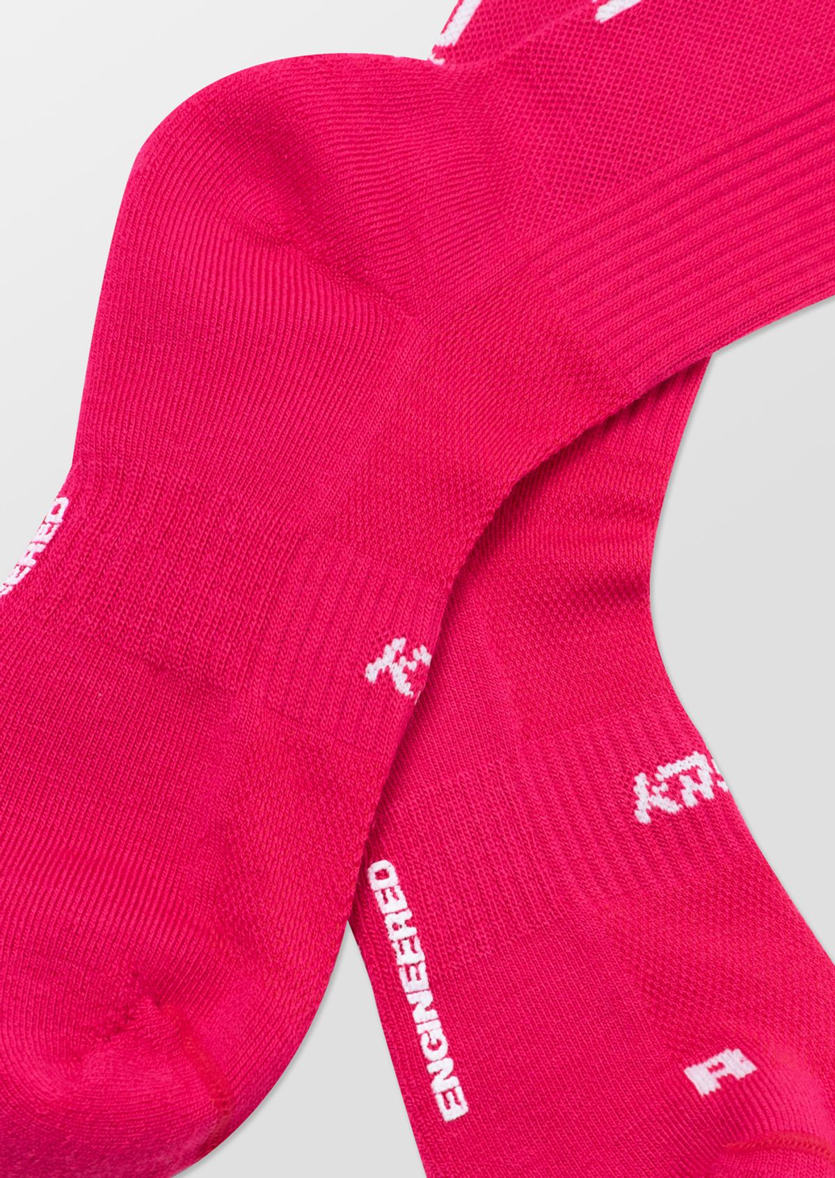 칼렉(KALEG) UNISEX ACTYON MERINO RUNNING SOCKS (CREW)_HOT PINK