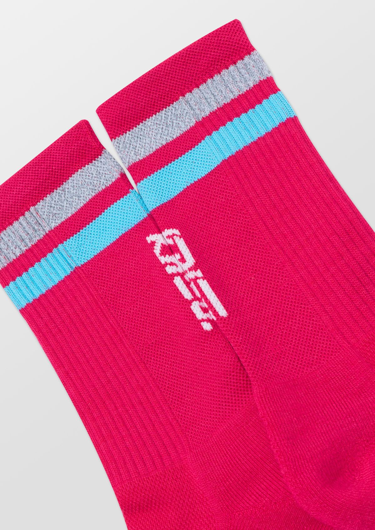 칼렉(KALEG) UNISEX ACTYON MERINO RUNNING SOCKS (CREW)_HOT PINK