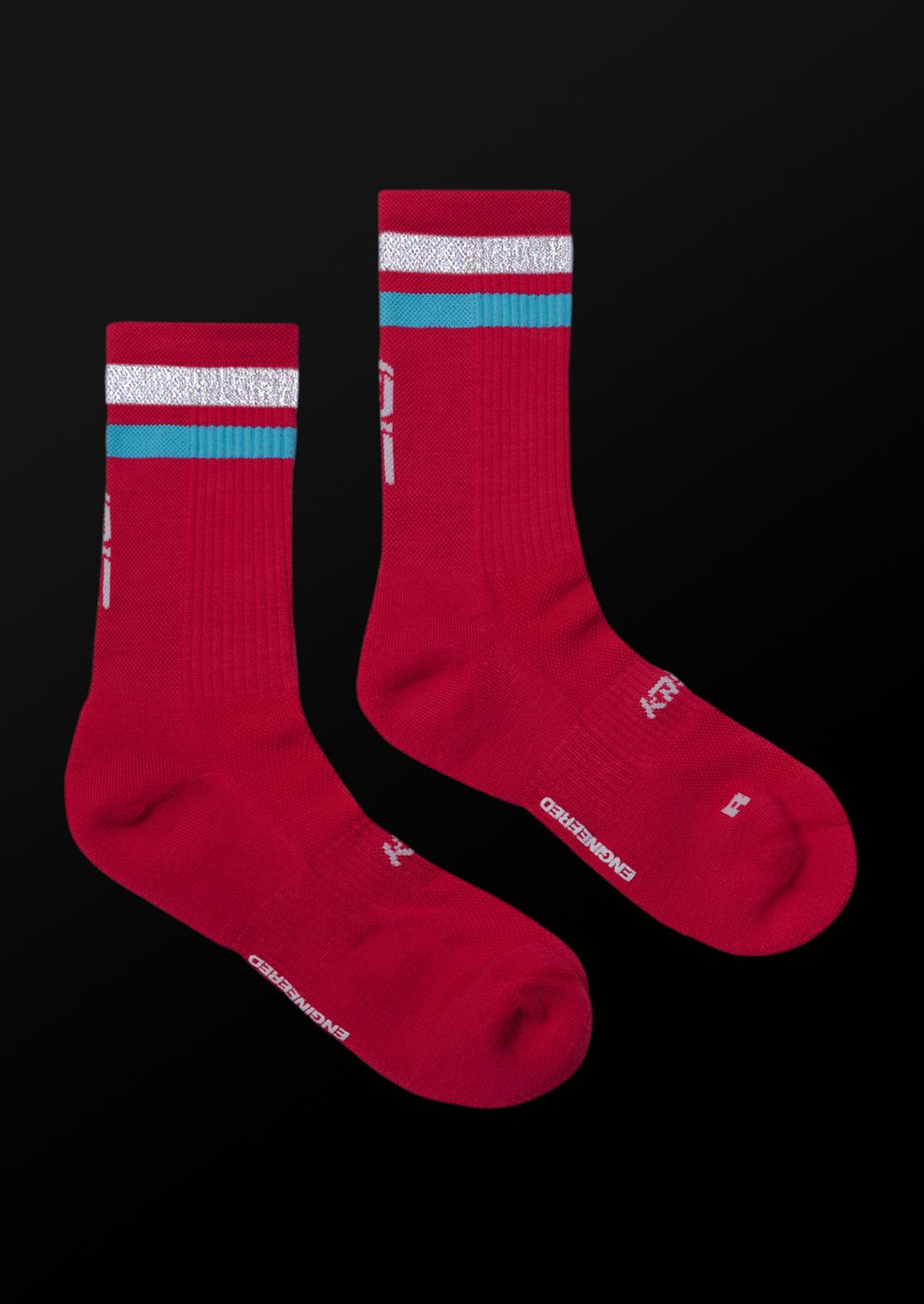 칼렉(KALEG) UNISEX ACTYON MERINO RUNNING SOCKS (CREW)_HOT PINK