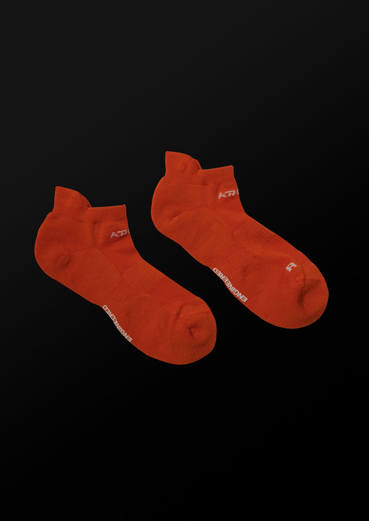 칼렉(KALEG) UNISEX ACTYON MERINO RUNNING SOCKS (ANKLE)_ORANGE