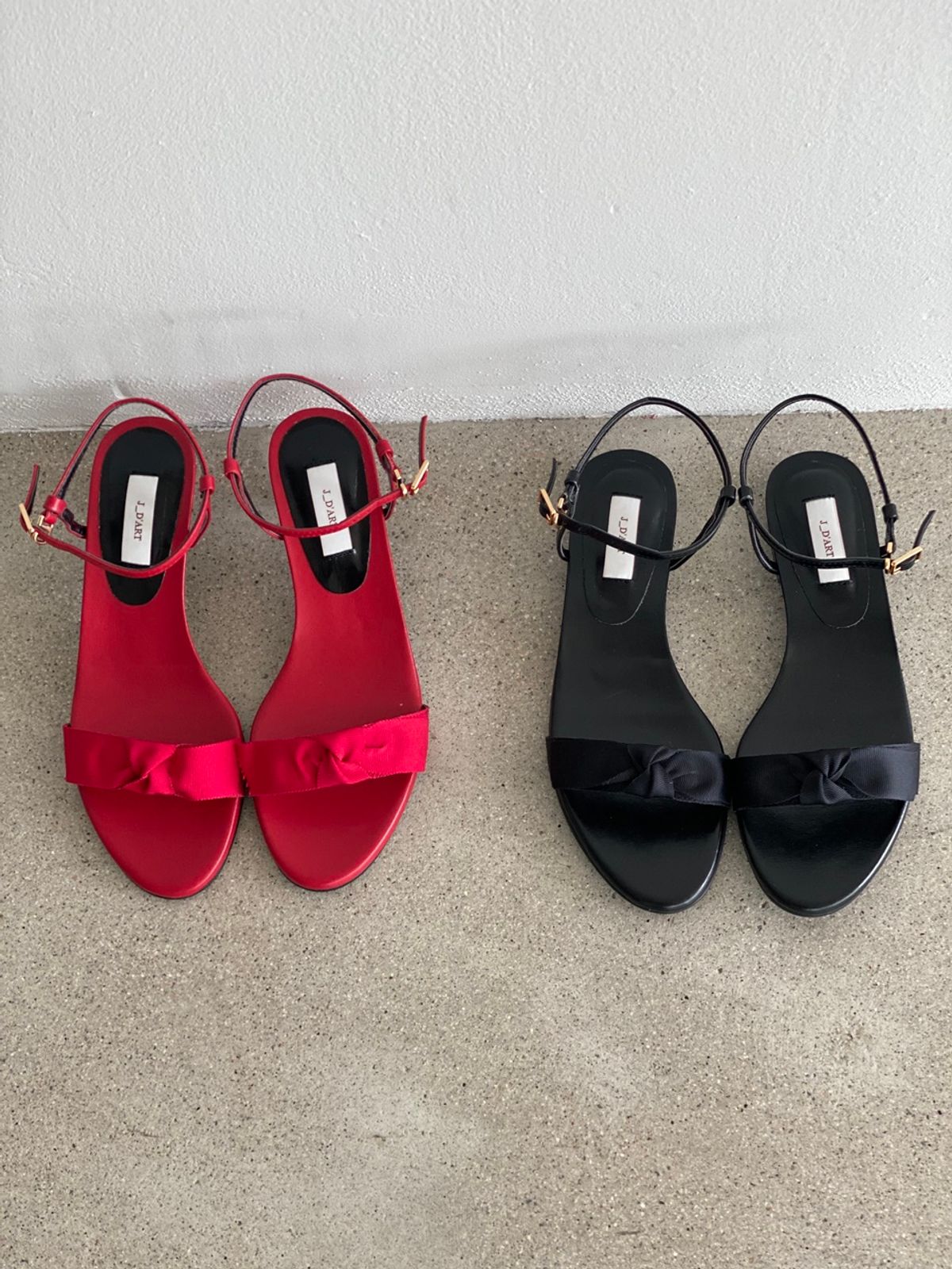 쥬다르(JEU DART) amy ribbon strap sandal 2color