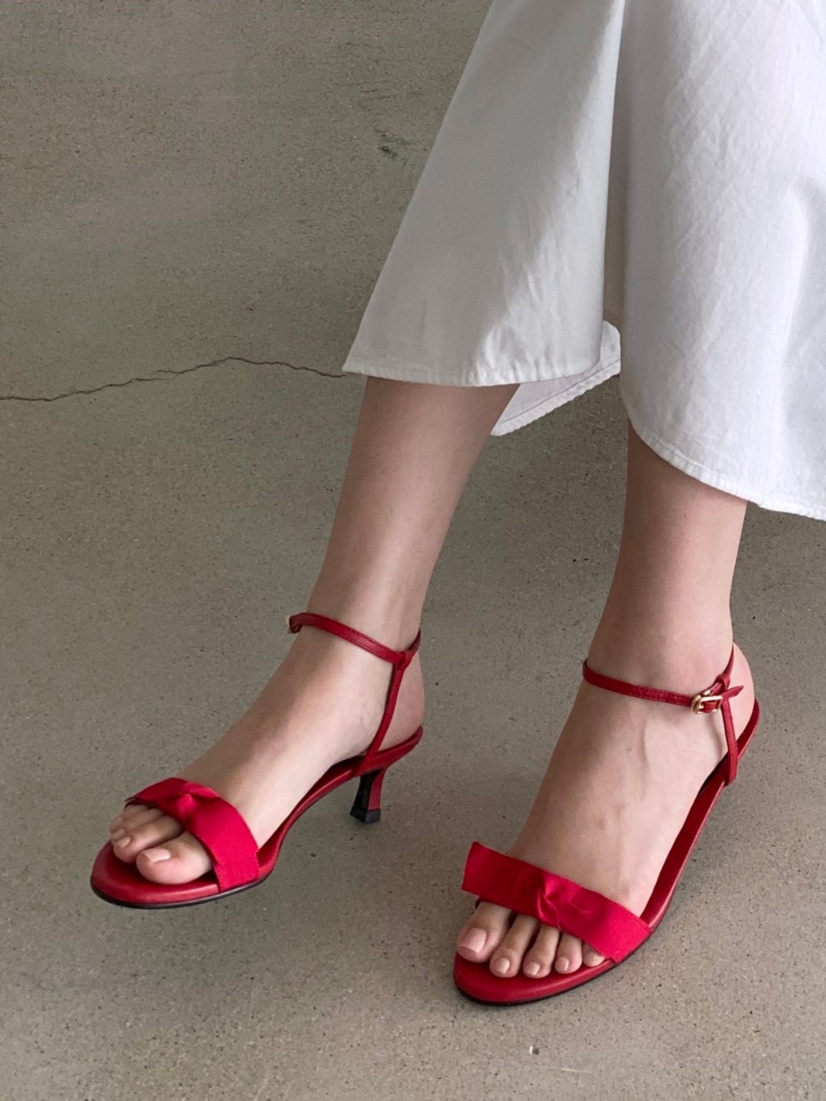 쥬다르(JEU DART) amy ribbon strap sandal 2color