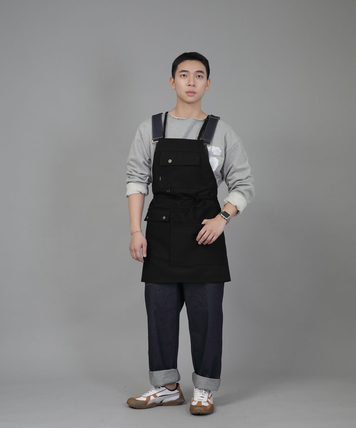세인트크루(SAINTCREW) 굿워크 엑스퍼트 에이프런 GWE-1308 블랙