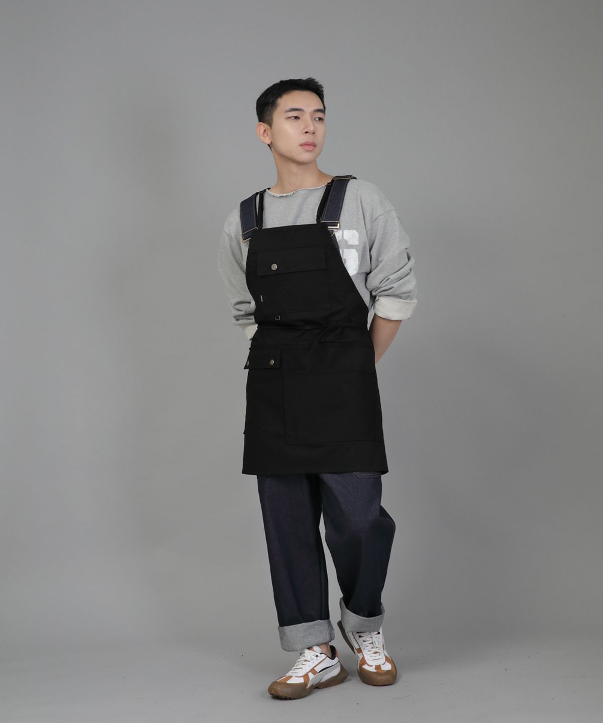 세인트크루(SAINTCREW) 굿워크 엑스퍼트 에이프런 GWE-1308 블랙