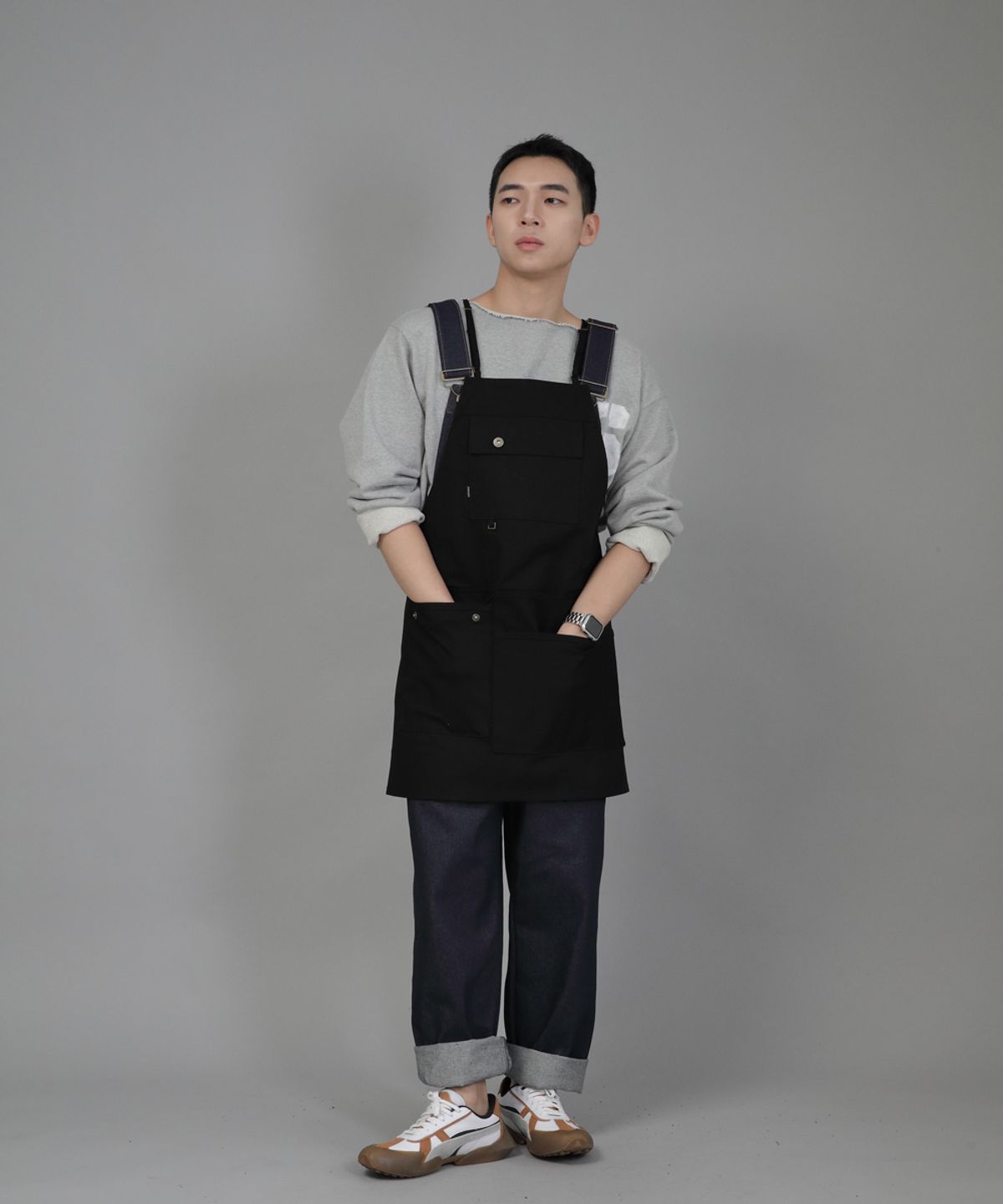 세인트크루(SAINTCREW) 굿워크 엑스퍼트 에이프런 GWE-1308 블랙