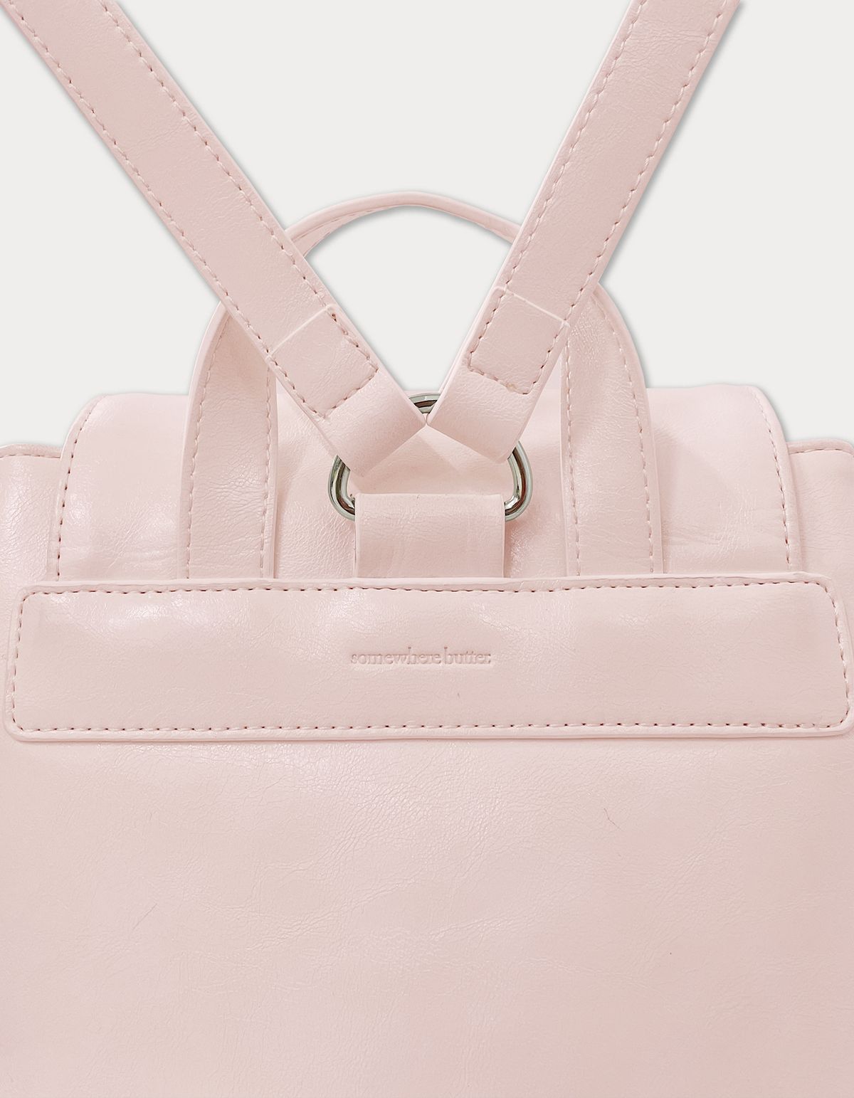 썸웨어버터(SOMEWHEREBUTTER) fle backpack - light pink