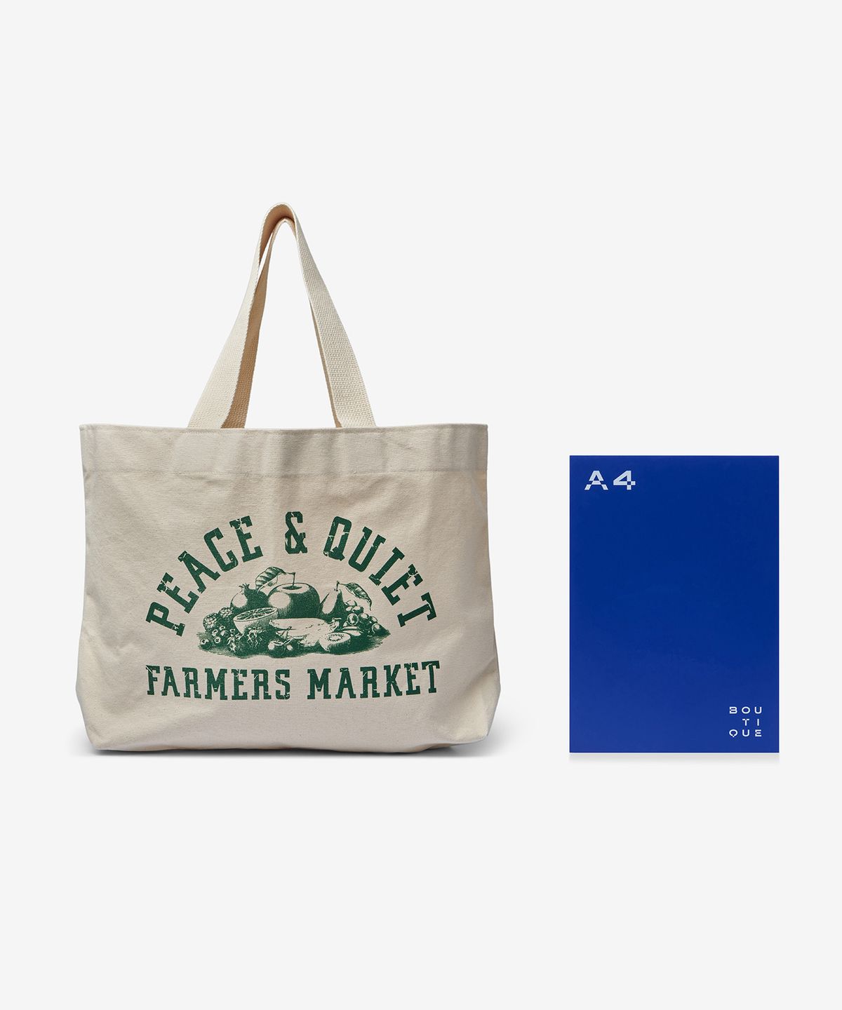 뮤지엄 오브 피스 앤 콰이엇(MUSEUM OF PEACE&QUIET) 파머스 마켓 프린트 토트백 - 내추럴 / MOPQSS2327NATURAL